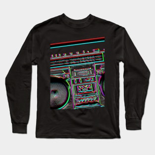 Retro Boom Box Long Sleeve T-Shirt